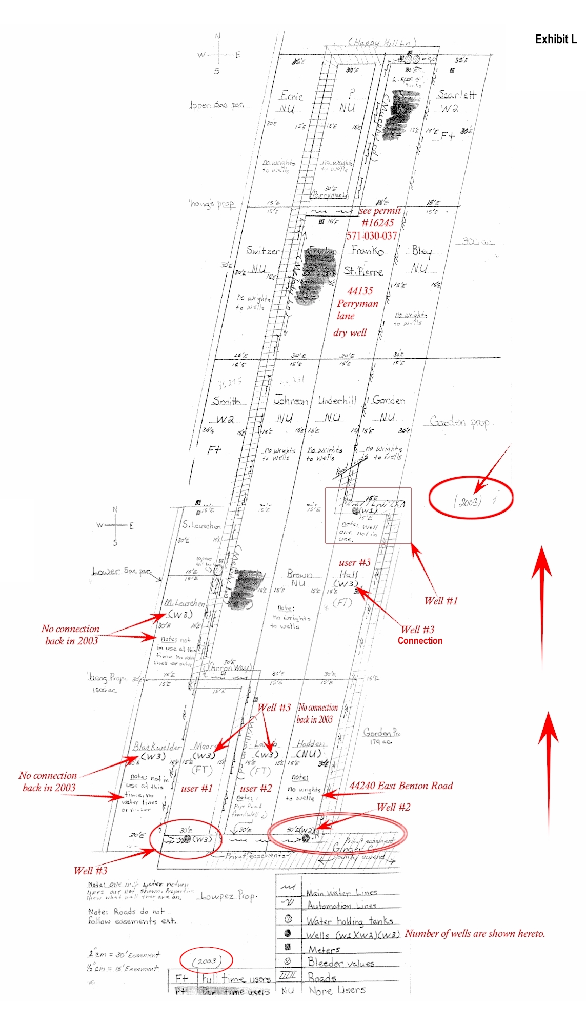 2003 DEH map exhibit showing W1 W2 W3 infrastructure